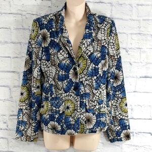 🔵BOGO FREE🔵 Joni B. Blazer Floral Design Button Down Sz S
